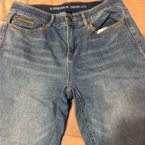 Lincoln Blue Jeans with Gold Accents